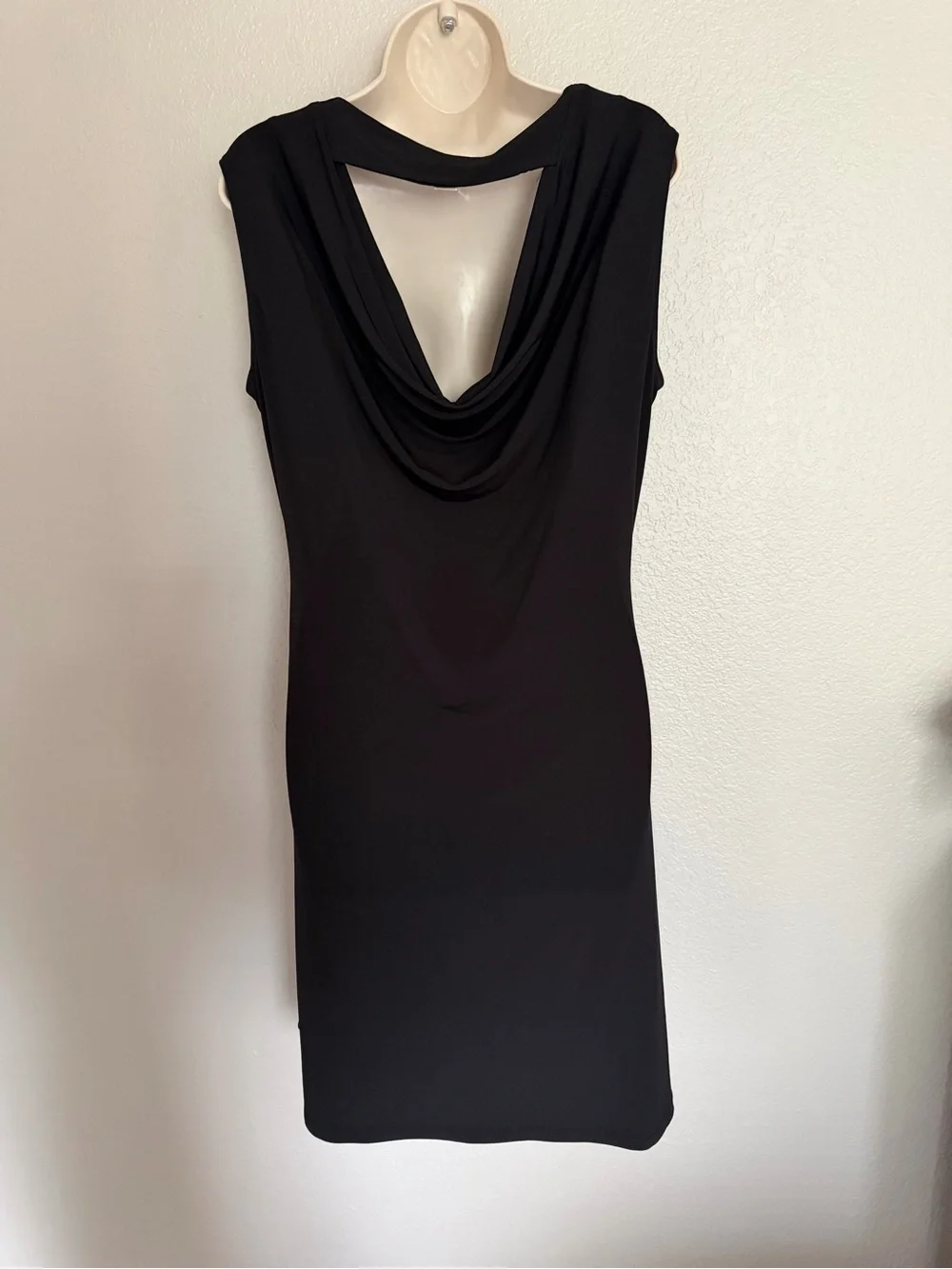 Michael Kors Black Sleeveless Ruched Midi Dress